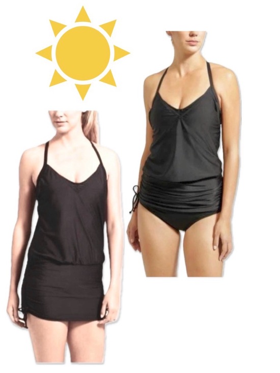 Athleta Other - NWT [Athleta] Tankini Swim Top / Side Ruched Dress in Black Women’s 34B/C